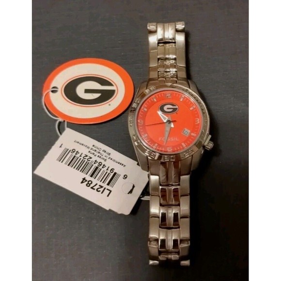 NEW Rare Georgia Bulldogs Fossil Womens Sports Watch LI2784 - Picture 1 of 6